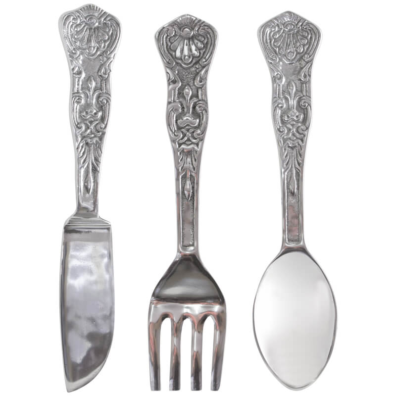ALU EMBOSSED WALL CUTLERY S/3 44