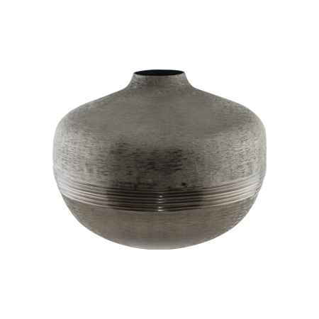 ALU RIB DISC NOZZLEA VASE 33X27CM