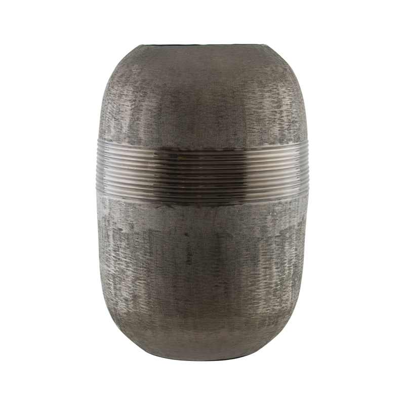 ALU RIB TALL ORB BALL VASE 30X43C