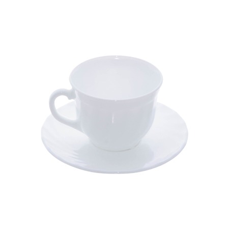 SHELL WHITE CUP & SAUCER 220ML (TRI50