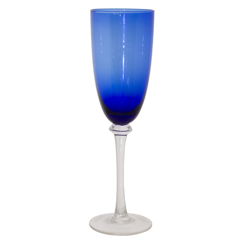 ROYAL BLUE FLUTE CLEAR STEM 295ML
