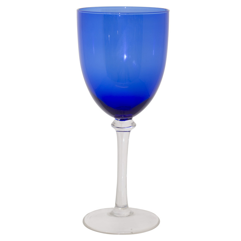 ROYAL BLUE WINE CLEAR STEM 430ML