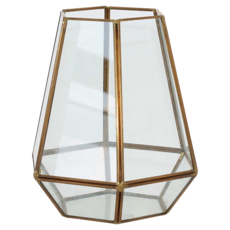 GEO GOLD FLOWER HOUSE 20CM