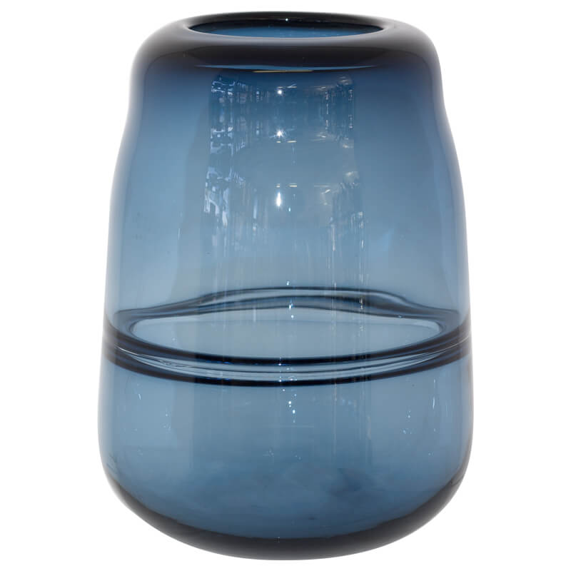 BLUE IRIDESCENT VASE 23CM