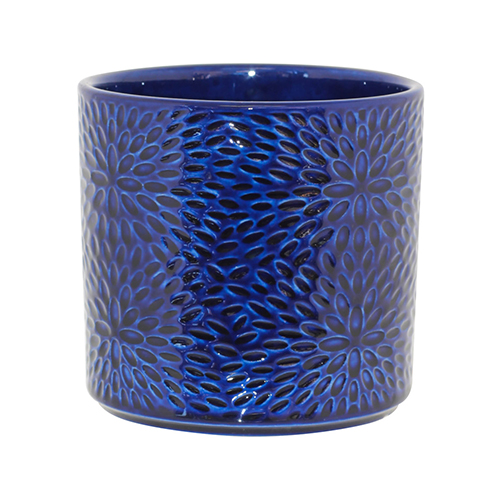 SAPPHIRE BLUE FLOWER POT 14CM