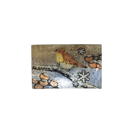 BIRD ON BRANCH RECT PLATTER 23X15