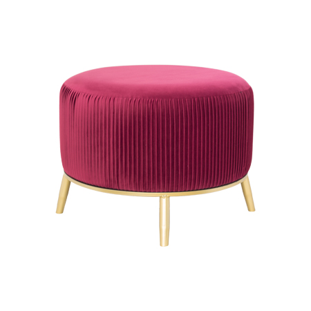 BURGANDY OTTOMAN 38H X 50CM