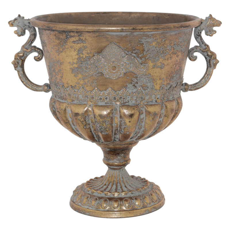 SEVILLE GOLD HANDLED VASE 34CM