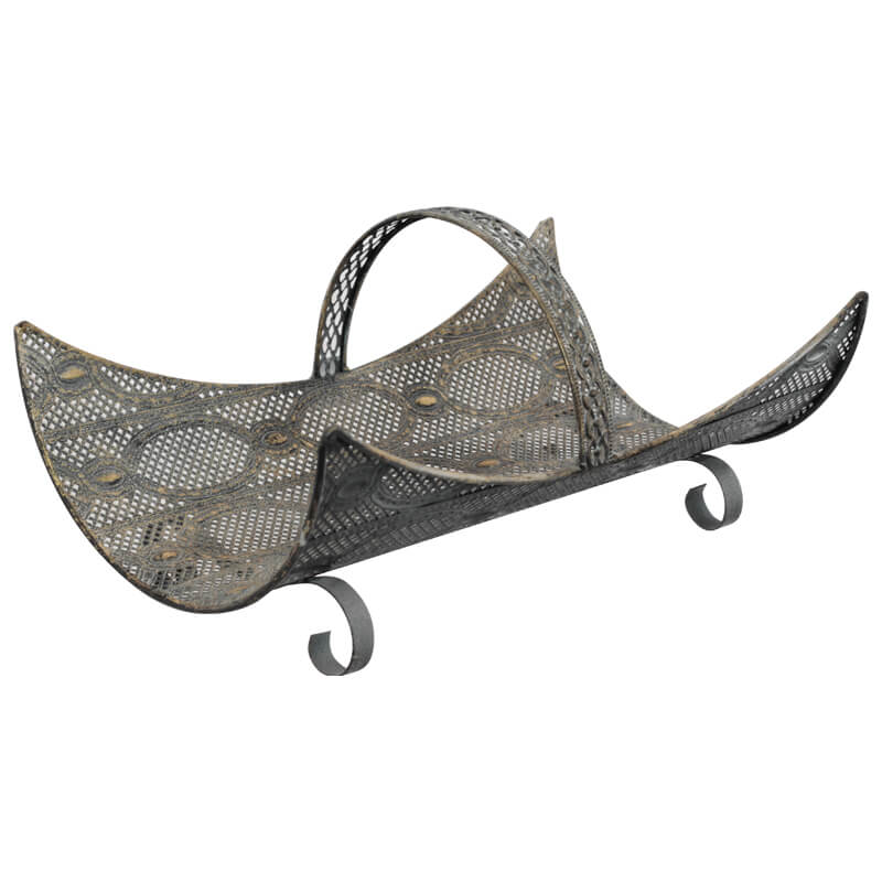 SEVILLE GOLD BASKET 43X29X21CM