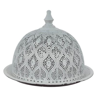 SOPHIA WHITE DOME/TRAY 26X36CM