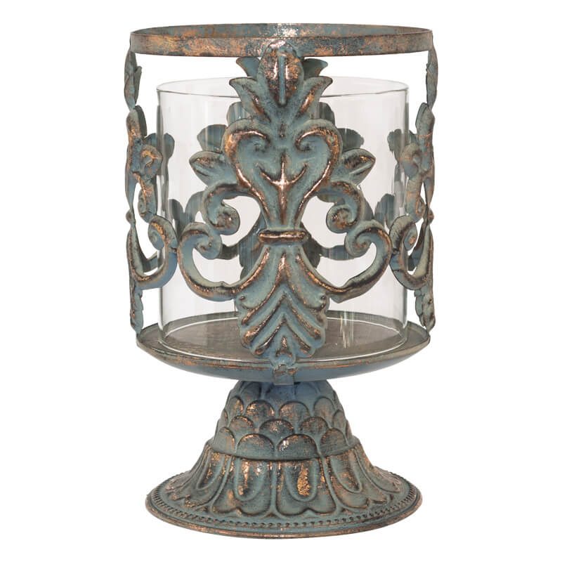 FLEUR DE LIS ROSEGOLD/SAGE C/H 28