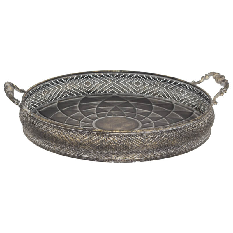 DELIA HANDLED TRAY 36X31CM