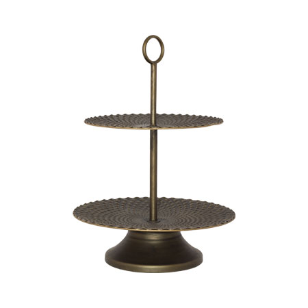 GIA 2 TIER CAKE STAND 35X49CM