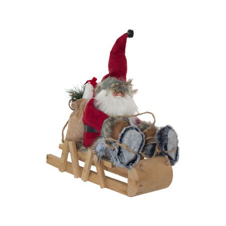 FATHER CHRISTMAS ON SLEIGH 30CM