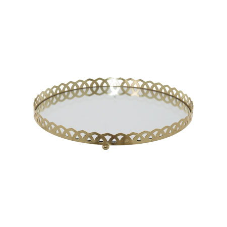 BANKSIA MIRROR TRAY 28CM DIA