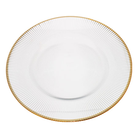 DIVA CLEAR U/PLATE GOLD RIM 33CM