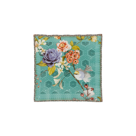 BIRD/FLOWER SQ PLATE 20CM