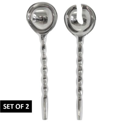 KNOTS SALAD SERVERS SET ALUMINUM