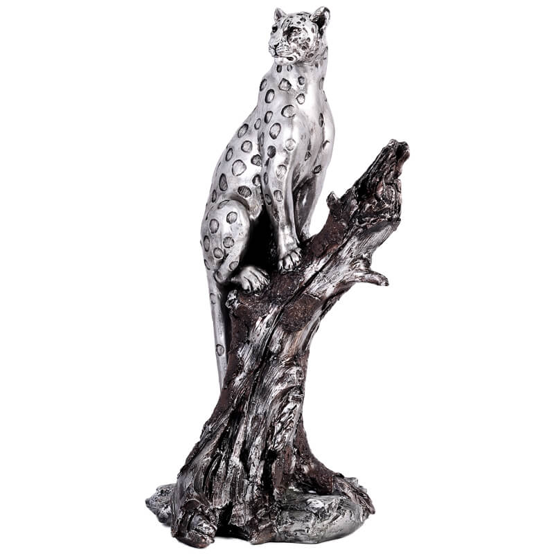 SILVER LEOPARD ON BRANCH 51CM - Image 2