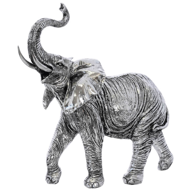 SILVER ELEPHANT 28X26CM