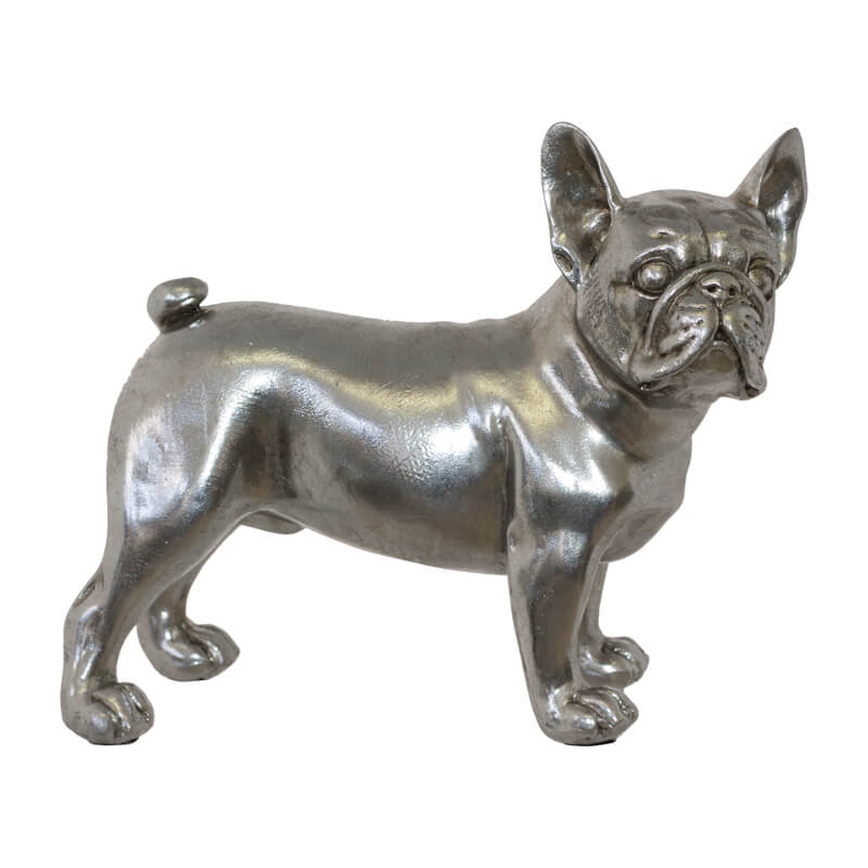 SILVER BOSTON TERRIER 24CM