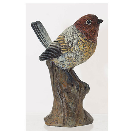 ROBIN ON STUMP 13CM