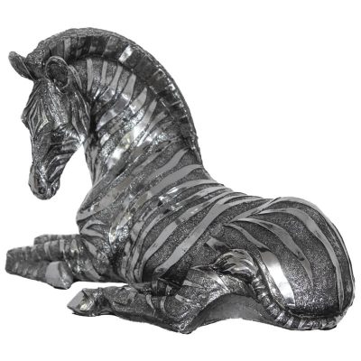 SILVER LYING ZEBRA 15 X 23cm