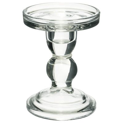 PILLAR GLASS C/HOLDER SML 12x9cm