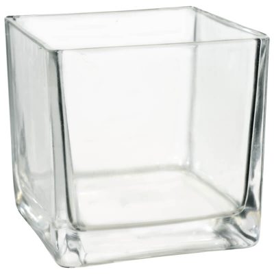 GLASS CLEAR CUBE 12X12X12CM