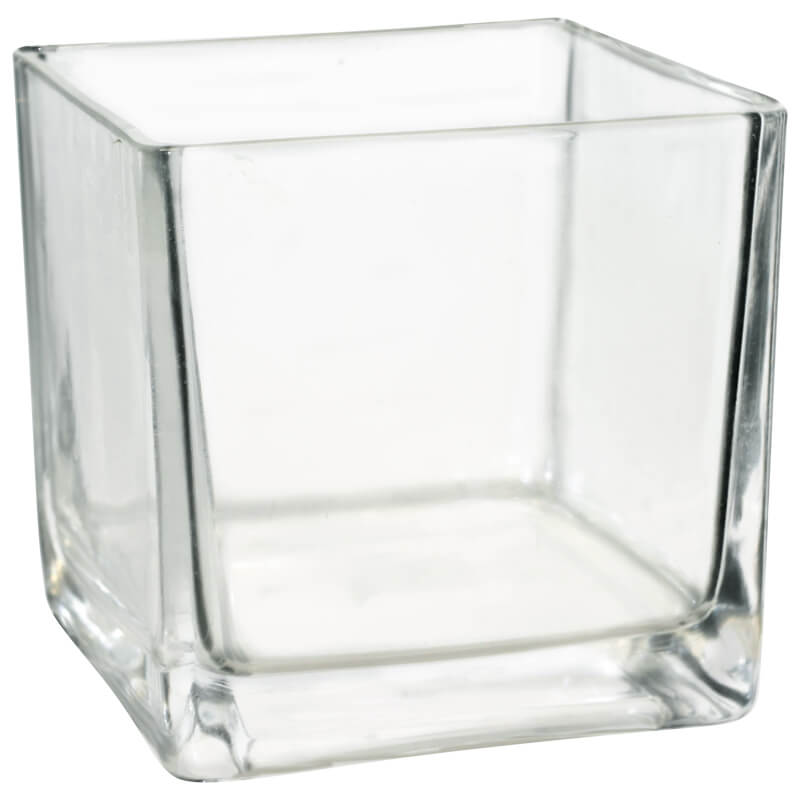 GLASS CLEAR CUBE 12X12X12CM