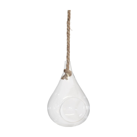 HANGING TEARDROP WITH ROPE 18X10