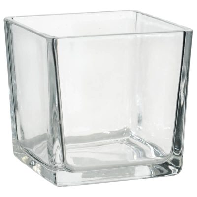 GLASS CLEAR CUBE 8X8X8CM