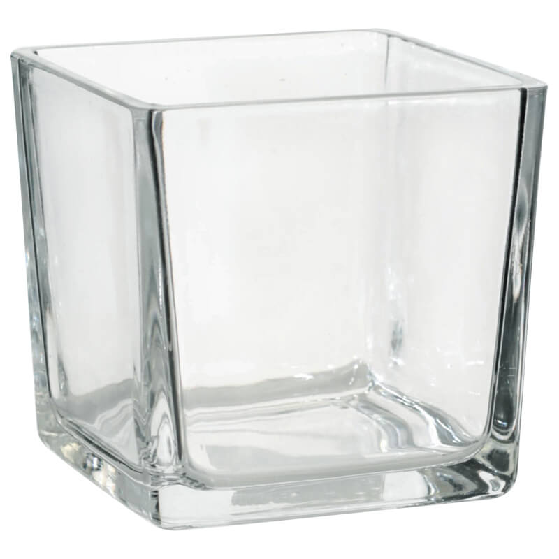 GLASS CLEAR CUBE 8X8X8CM