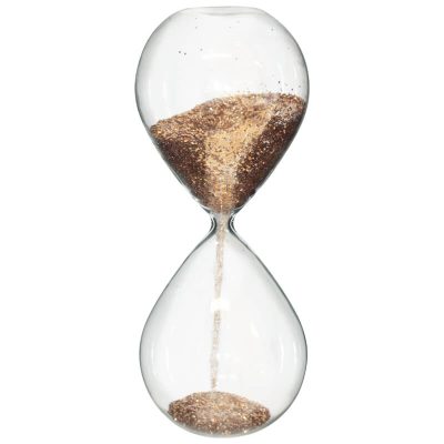 GOLD GLITTER HOURGLASS 24CM