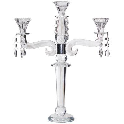 ZHANG CRYSTAL CANDELABRA 3ARM 44C