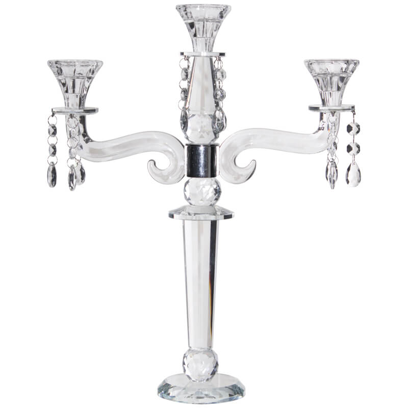 ZHANG CRYSTAL CANDELABRA 3ARM 44C