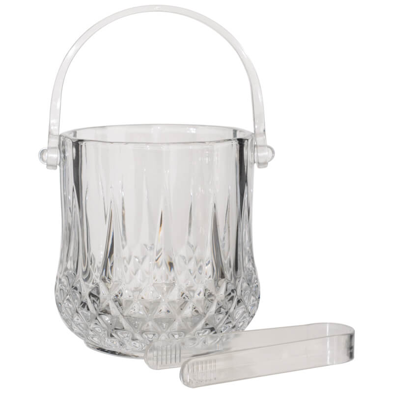 DIVA ICE BUCKET 13X12X14CM TONG