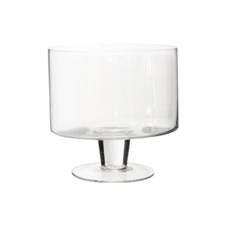 GLASS FTD BOWL 22X21CM