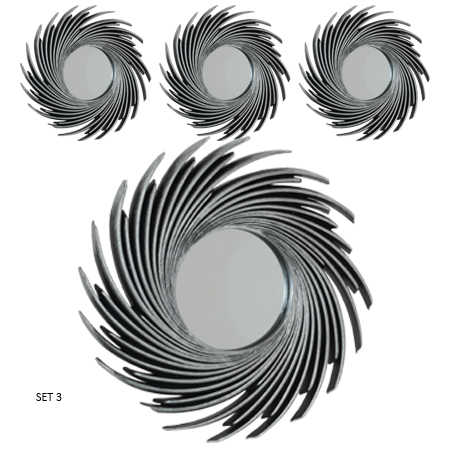 SKYLAR 24CM MIRRORS SET OF 3