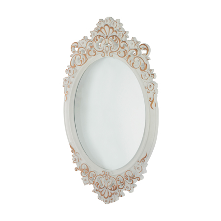 SYLVIA WHITE WASH MIRROR 97X59CM