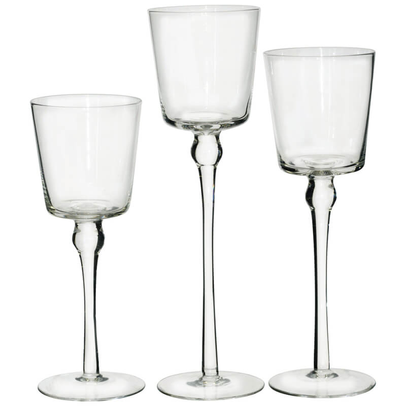 RAIN CANDLE HOLDER S/3 20/23/26X7