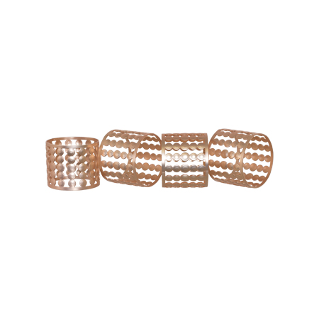 ROSEGOLD NAPKIN RING SET/4 5X4CM
