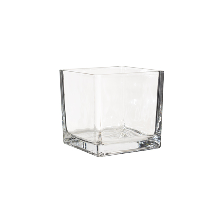 CLEAR GLASS CUBE 15X15X15CM