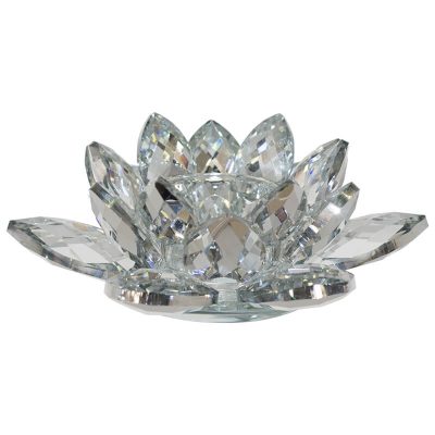 SILVER PROTEA CANDLE HOLDER 13X5