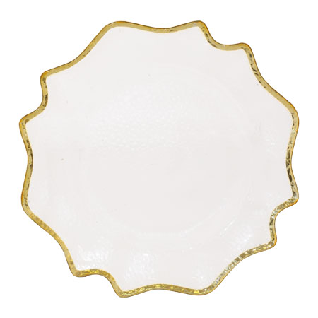 GOLD SCALLOP UNDERPLATE 33CM