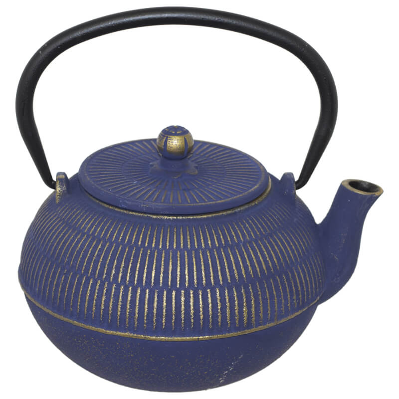 QIAN BLUE CAST IRON TEA POT 900ML