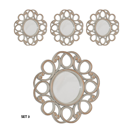 ISITOLO 24CM GOLD MIRROR SET/3
