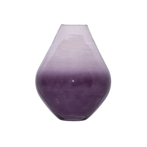 PURPLE TEARDROP VASE 26X23CM
