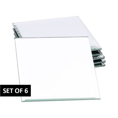 MIRROR COASTER SET/6 10CM