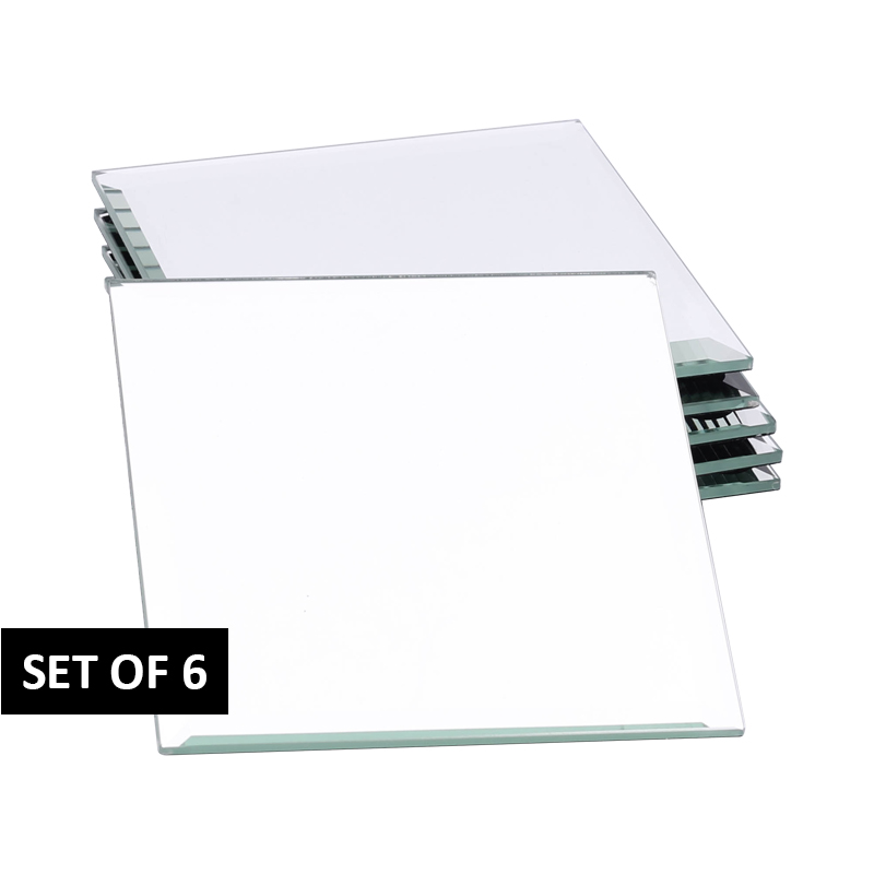 MIRROR COASTER SET/6 10CM